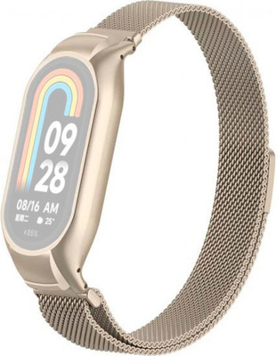 Ремешок для фитнес-трекера Rumi Milanese Loop для Xiaomi Smart Band 8/9 (серебристый матовый) - 