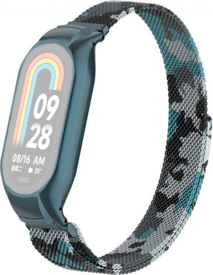 Ремешок для фитнес-трекера Rumi Milanese Loop для Xiaomi Smart Band 8/9 (армейский синий) - 