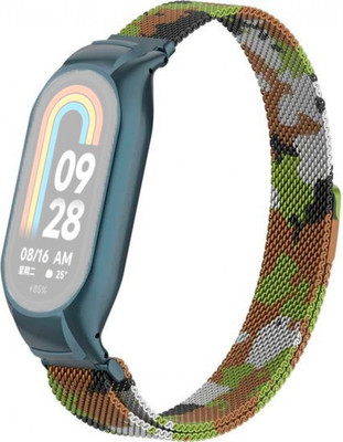 Ремешок для фитнес-трекера Rumi Milanese Loop для Xiaomi Smart Band 8/9 (армейский коричневый) - 