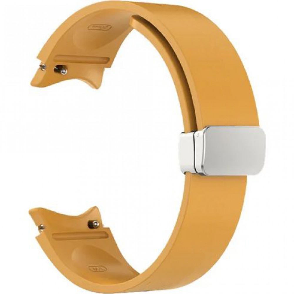 Ремешок для умных часов Rumi Flex Buckle для Samsung Galaxy Watch 4/5/6/7/FE (20мм, горичичный)