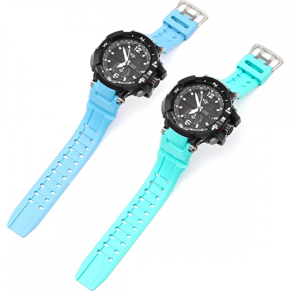 Ремешок для умных часов Rumi GWA для G-Shock GW-A1100/GW-A1000/GW-4000/GA-1000/G-1400 (бирюзовый, комплект для установки) — фото 2