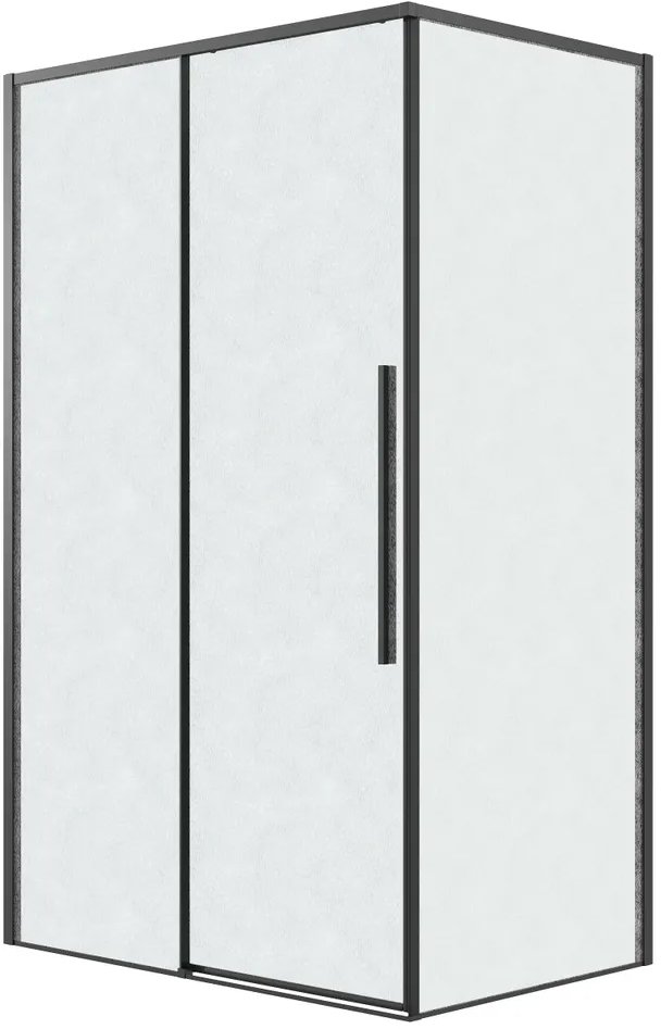Душевой уголок Grossman Galaxy 120х100х195 / 120.K33.01.1210.21.02 (черный матовый/шиншилла стекло)