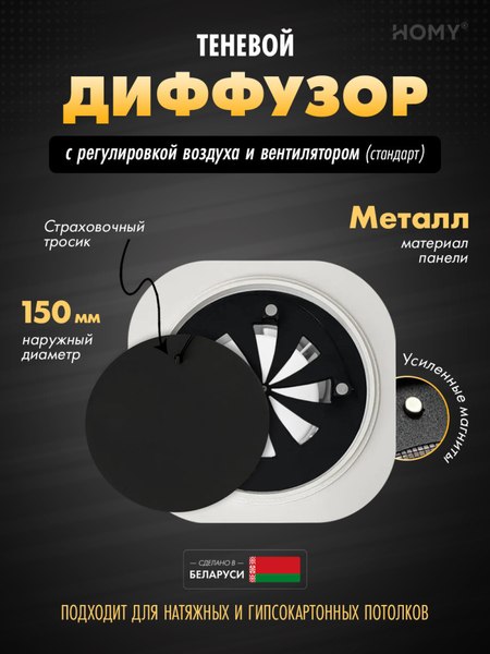 Вентилятор накладной Homy Air A100BRS