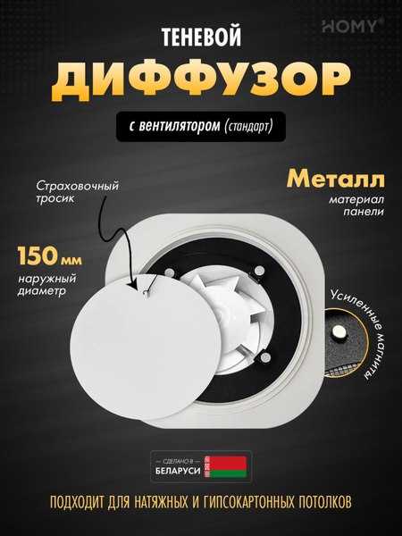 Вентилятор накладной Homy Air A100WS