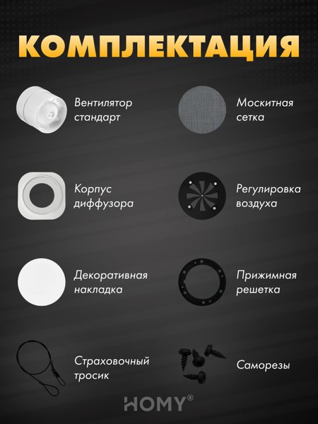 Вентилятор накладной Homy Air A100WRS