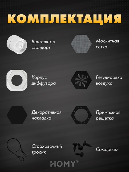 Вентилятор накладной Homy Air AH100BRS