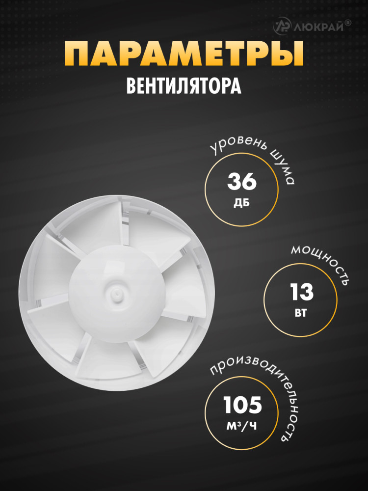 Вентилятор накладной Homy Air AH100WT — фото 3