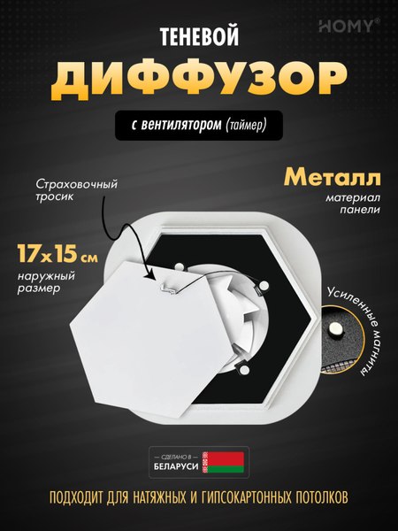 Вентилятор накладной Homy Air AH100WT