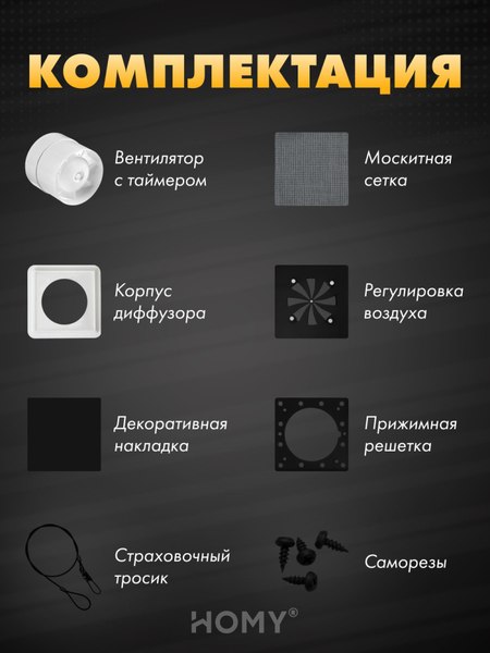 Вентилятор накладной Homy Air AS100BRT