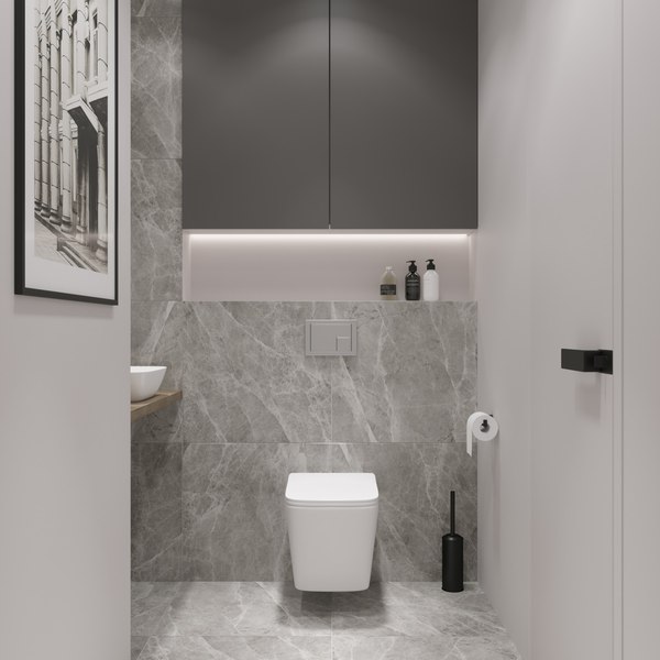 Унитаз подвесной с инсталляцией Lauter Square 214903 + TECE Kit 9400412 с кнопкой (хром)