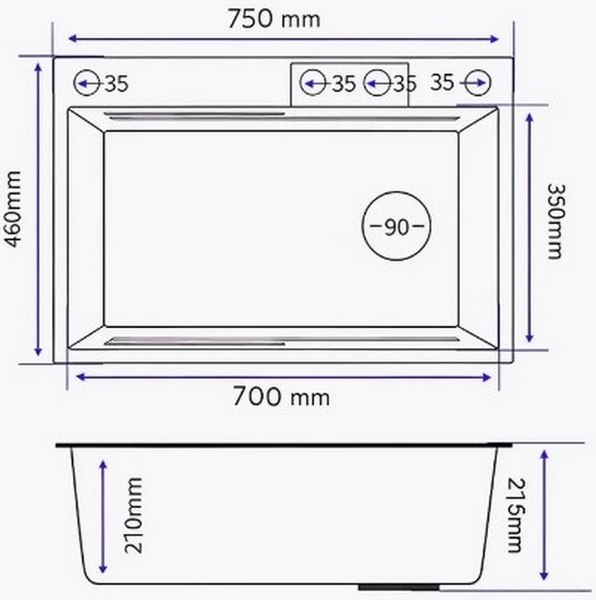 Купить Мойка кухонная со смесителем Marrbaxx C7546-R Decor / C7546-DMR в Минске