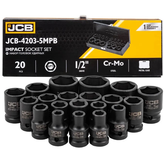 Набор головок слесарных JCB 4203-5MPB (61360)