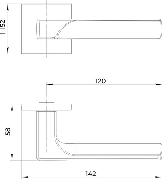 Ручка дверная Ajax furniture Aletto K.JS51 BL-24 (черный)