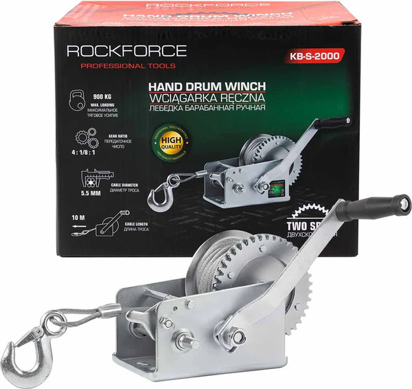 Лебедка ручная RockForce RF-KB-S-2000