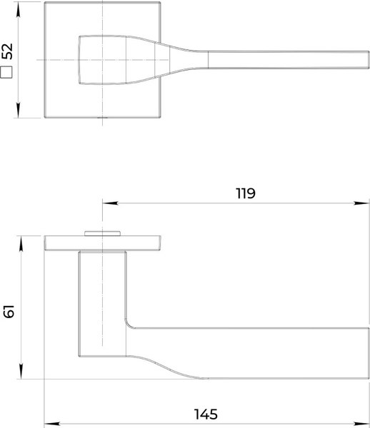 Ручка дверная Ajax furniture Salto K.JS51 SSG-39 (сатинированное золото)