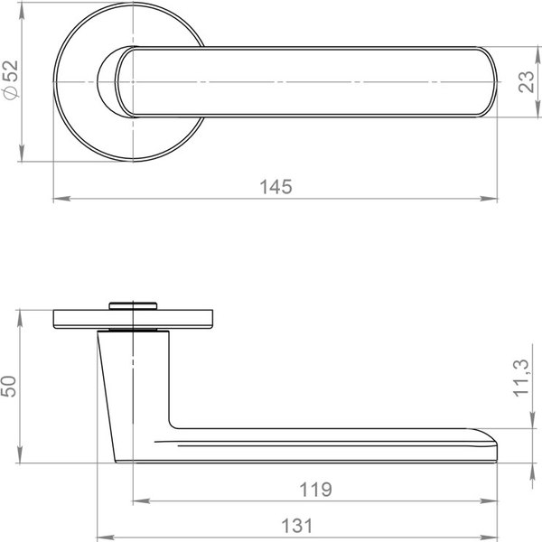 Ручка дверная Ajax furniture Nano R.JSR51 BL-24 (черный)