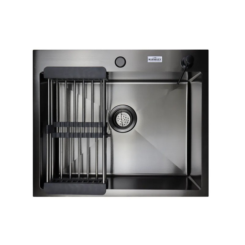 Мойка кухонная Marrbaxx B6050-R Decor / B6050-DMR (графит) — фото 2