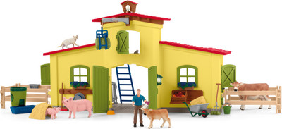 Игровой набор Schleich Набор Ферма с хлевом и животными 42605 -