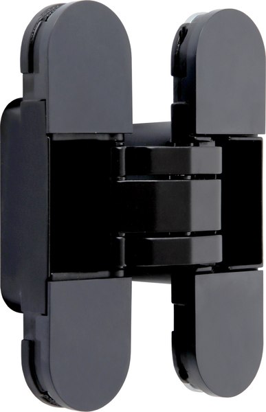 Петля дверная Аллюр Арт 110x30 3D скрытая RAL 9005 (2шт, матовый черный)