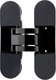 Петля дверная Аллюр Арт 110x30 3D скрытая RAL 9005 (2шт, матовый черный) - 
