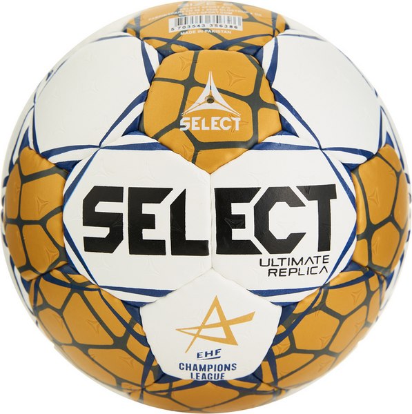 Гандбольный мяч Select Ultimate Replica v24 / 1671854990 (размер 2, золотой/белый)