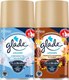 Комплект сменных блоков для освежителя воздуха Glade Automatic Свежесть белья+Нежность кашемира и сандал (2x269мл) - 