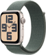Умные часы Apple Watch SE GPS 44mm / MXEW3 (звездный свет, зеленый плетеный ремешок) - 