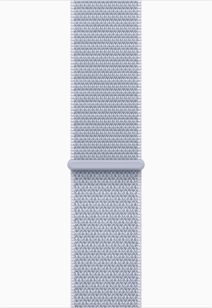 Умные часы Apple Watch SE GPS 44mm / MXET3 (серебристый, голубой плетеный ремешок)