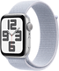 Умные часы Apple Watch SE GPS 44mm / MXET3 (серебристый, голубой плетеный ремешок) - 