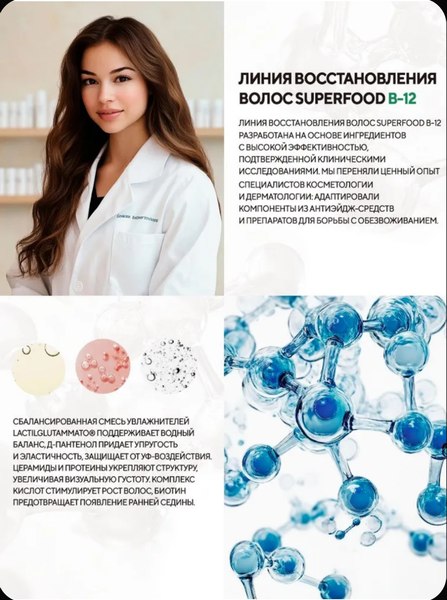 Маска для волос Paul Oscar Next Evolution Superfood B-12 (500мл)