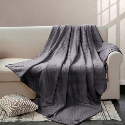 

Плед, Велсофт с тиснением Зигзаг Графит 18-3905