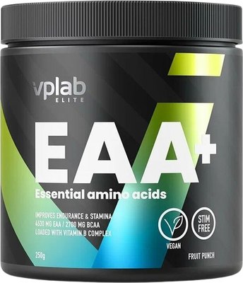 Комплексные аминокислоты Vplab EAA+ (250г, фруктовый пунш) - 
