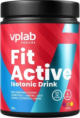 Изотоник Vplab Fit Active Drink (500г, тропические фрукты) - 