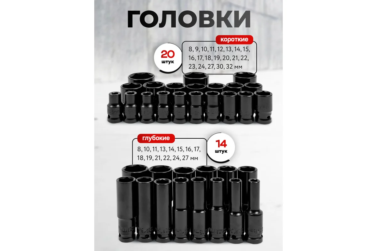 Набор головок слесарных ForceKraft FK-4359MPB (62297) — фото 3