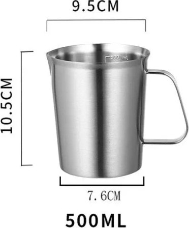Мерная емкость No Brand Нержавеющая сталь 304 (500мл)