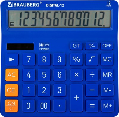 Калькулятор Brauberg Digital 12-BL / 272969 (синий) - 