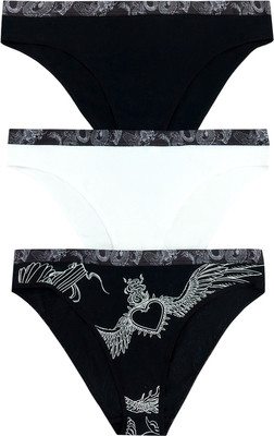 Комплект женских трусов Mark Formelle 412619-3 (р.94, тату на черном) - 
