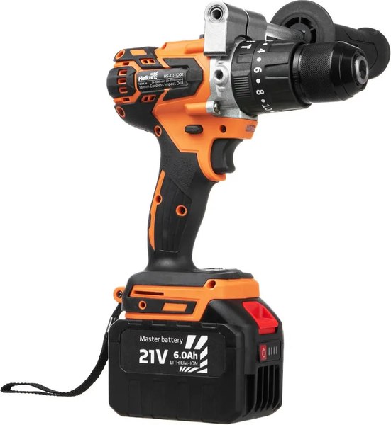 Аккумуляторная дрель-шуруповерт Helios 21V 6A 120 Нм / HS-CJ-1001