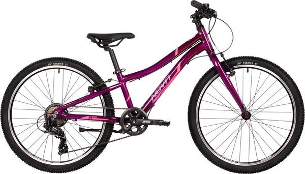 Велосипед Novatrack Novara 24 / 24AHV.NOVARA.10VL5 (10, фиолетовый, разобранный, в коробке)