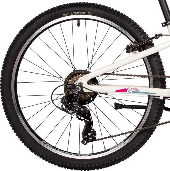 Велосипед Novatrack Novara 24 / 24AHV.NOVARA.10WT5 (10, белый, разобранный, в коробке)