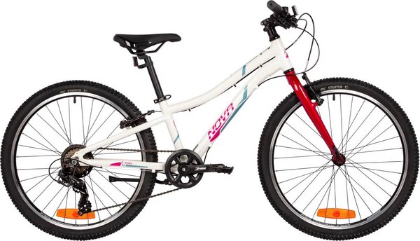Велосипед Novatrack Novara 24 / 24AHV.NOVARA.10WT5 (10, белый, разобранный, в коробке)