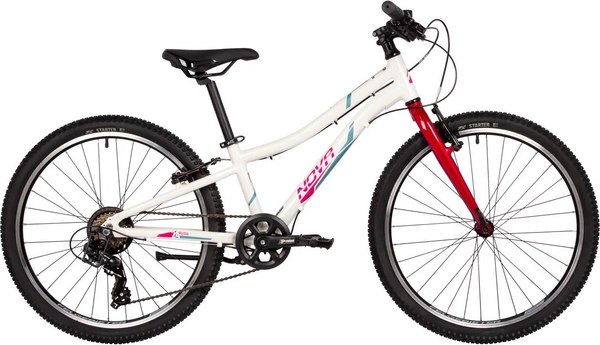 Велосипед Novatrack Novara 24 / 24AHV.NOVARA.10WT5 (10, белый, разобранный, в коробке)