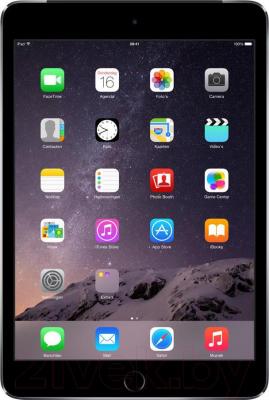 Планшет Apple iPad Mini 3 64Gb / MGGQ2TU/A (серый) - фронтальный вид