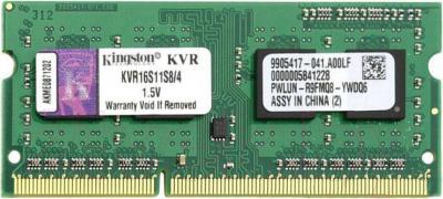 

Оперативная память DDR3 Kingston, KVR16S11S8/4