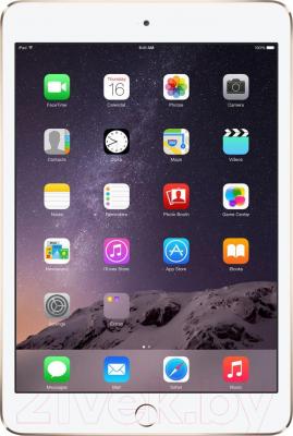 Планшет Apple iPad Mini 3 128Gb 4G / MGYU2TU/A (золотой) - фронтальный вид