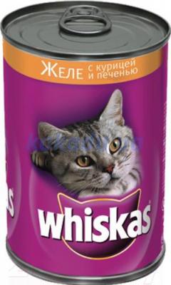 Влажный корм для кошек Whiskas Желе с курицей и печенью (24x400g) - общий вид