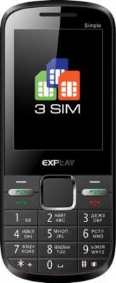 Мобильный телефон Explay Simple (черный) - общий вид
