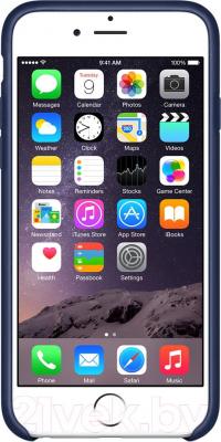 Чехол-накладка Apple iPhone 6 Leather Case MGR32 (темно-синий) - вид спереди