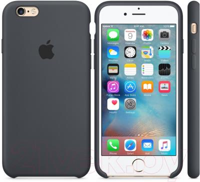 Чехол-накладка Apple iPhone 6 Silicone Case Black (MGQF2ZM/A)