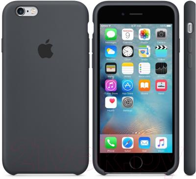 Чехол-накладка Apple iPhone 6 Silicone Case Black (MGQF2ZM/A)